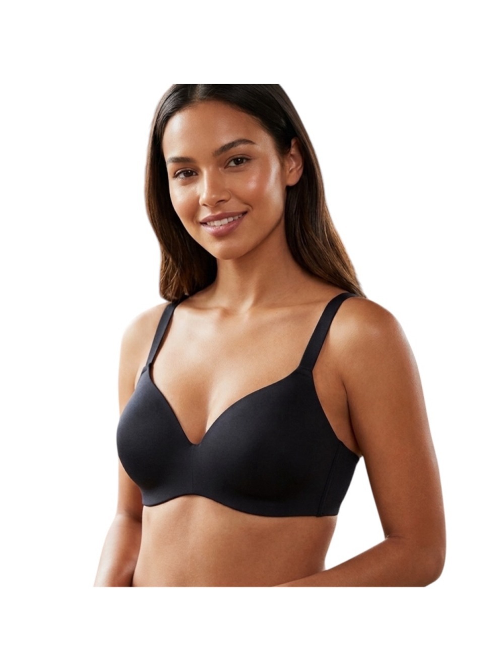 Wacoal Wire Free T-Shirt Bra 36C Black Seamless Everyday Comfort NWT